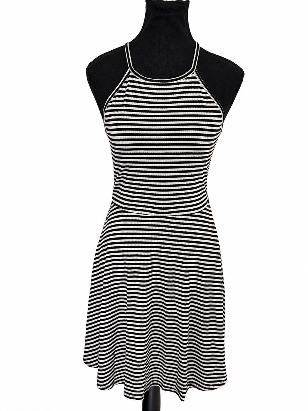 Mossimo Black & White Striped Halter Dress Size Small